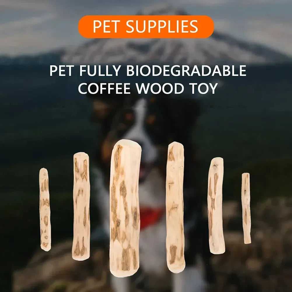 Dog Teeth Grinding Rod Wooden Chewing Toy Natural Coffee Wood Chewable Stick Bite - Resistant Pet Relieve Anxiety Toy Pet Supplies - Finnigan's Play Pen