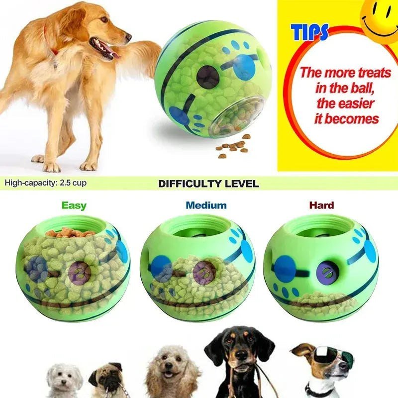 Benepaw Interactive Dog Toys Food Dispensing Treat Pet Giggle Ball Safe Dog Squeaky Puppy Puzzle Toy For Small Medium Large Dog - Finnigan's Play Pen