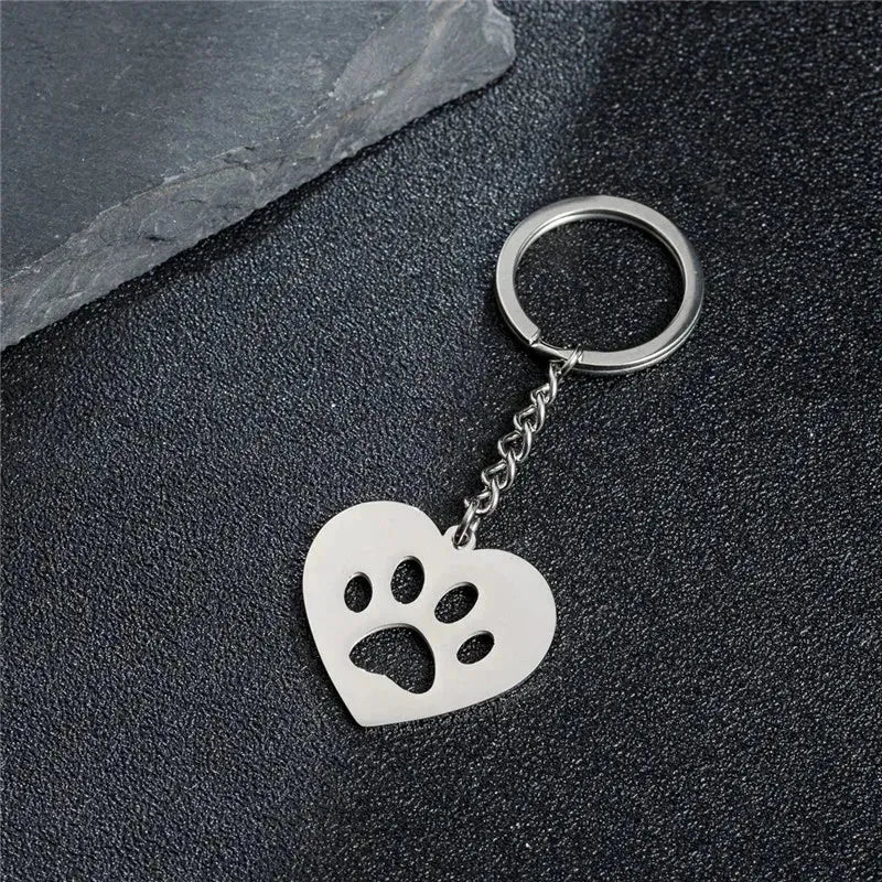 Stainless Steel Animal Keychain Cartoon Bulldog Key Rings Multiple Style Dog Keychains Key Holders Pendant Accessories Gift - Finnigan's Play Pen