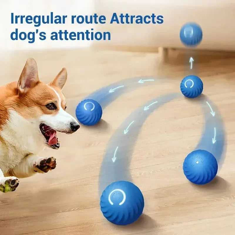 Dog Toy Ball Automatic Moving Bouncing Rolling Ball USB Smart puppy Interactive Dog Chew Toy Ball - Finnigan's Play Pen