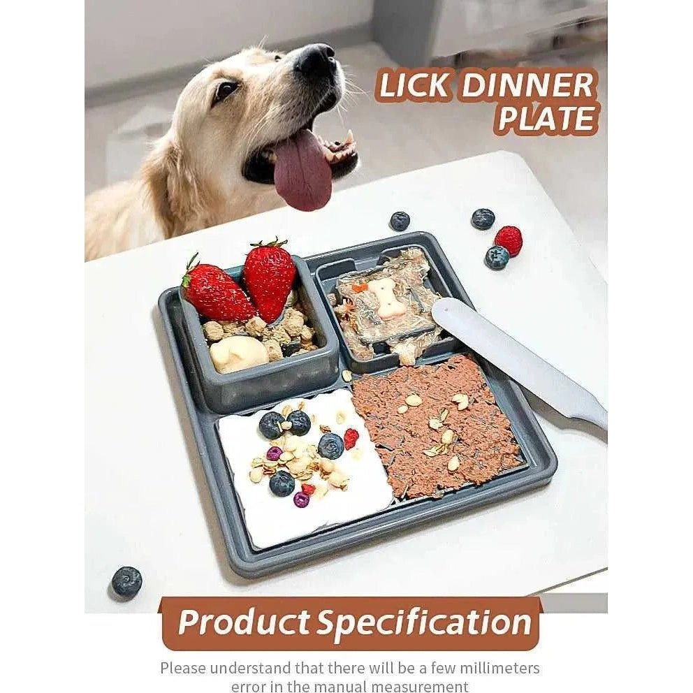 New Pet Dog Cat Tableware Anti - choking Bowl Food Grade Organosilicon Suction Cup Multifunctional Slow Food Mat Dog Licking Mat - Finnigan's Play Pen