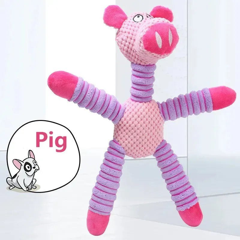 Indestructible Large Dog Sound Squeaky Toys Animals Shape Pet Soft Plush Chew Molar Training Toy Puppy Bite Teeth Dental Toys - Finnigan's Play Pen