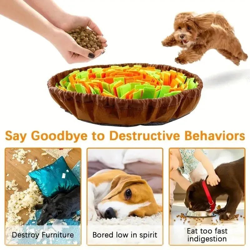 Washable Felt Pet Sniffing Pad Foldable Dog Slow Feeding Mat Toy Dog Training Snuff mat - Finnigan's Play Pen