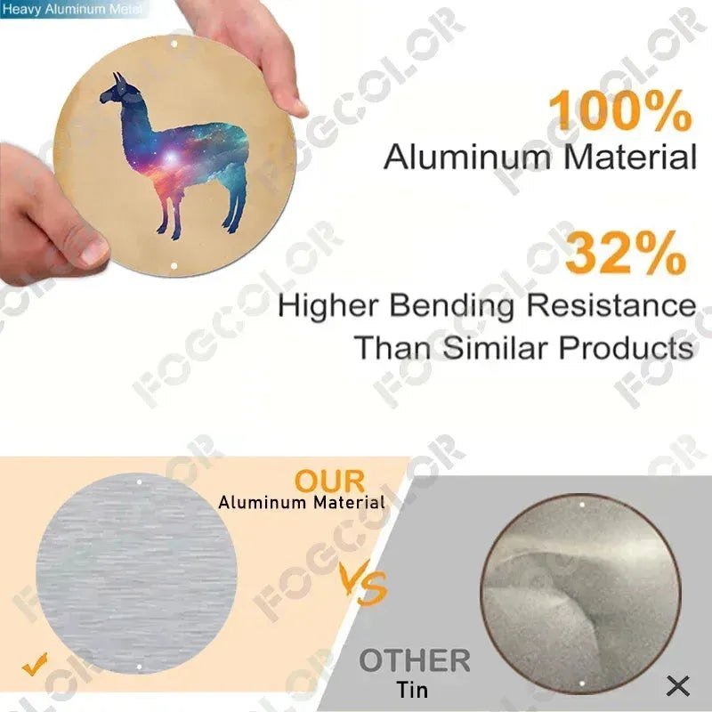 1pc 8x8inch(20x20cm) Round Aluminum Sign Spring Garden Retro Dog Wall Decor For Indoor,Office,Business,Bathroom - Finnigan's Play Pen
