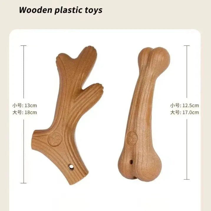 Bite Resistant Pet Dog Chew Toys Molar Teeth Clean Stick Interesting Pine Wood Cute Bone Shape Durable Pet Accessories - Finnigan's Play Pen