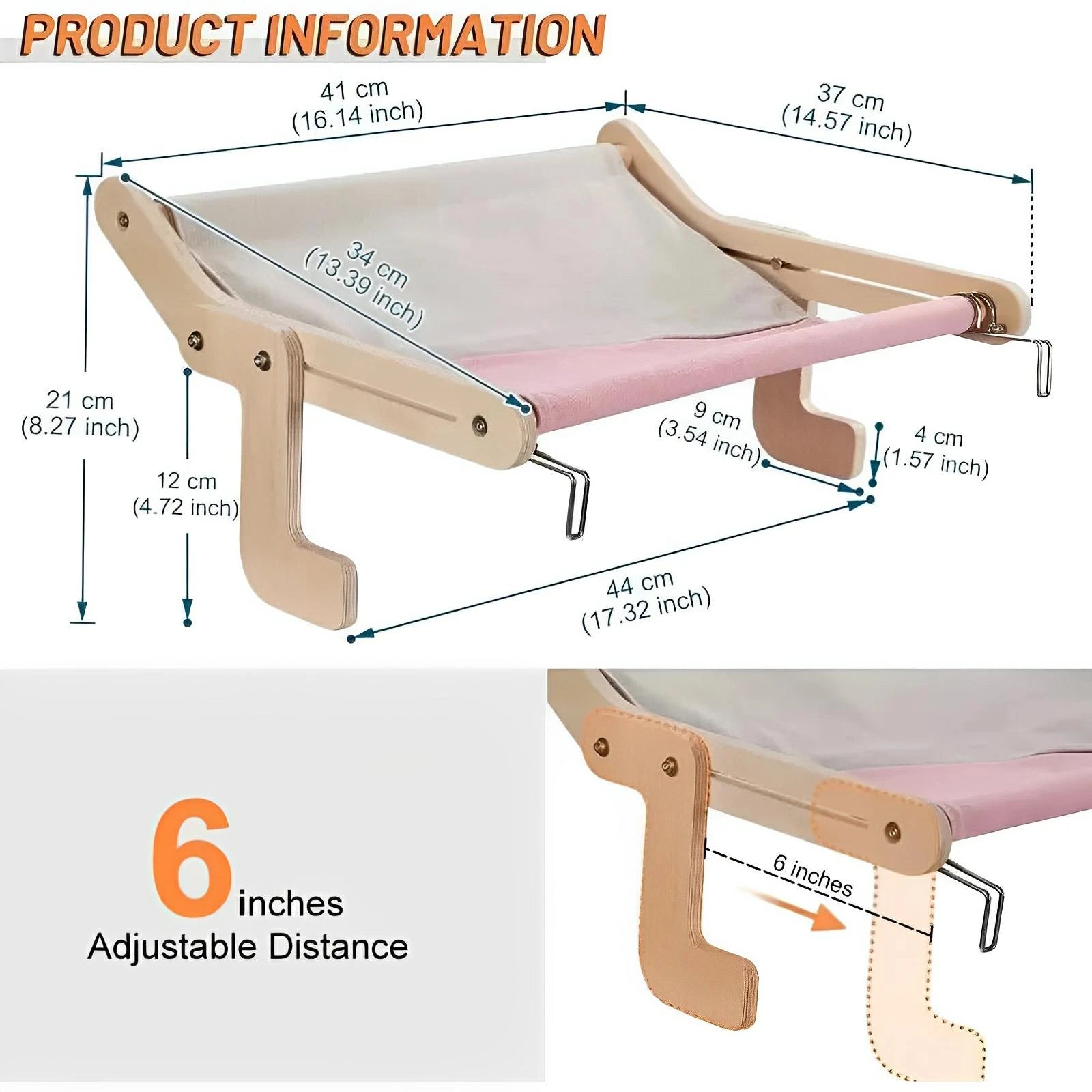 Bedside Bed Pet Nest Window Hanging Cat Bed Portable Removable Balcony Cat Hanging Hammock  - Finnigan's Play Pen