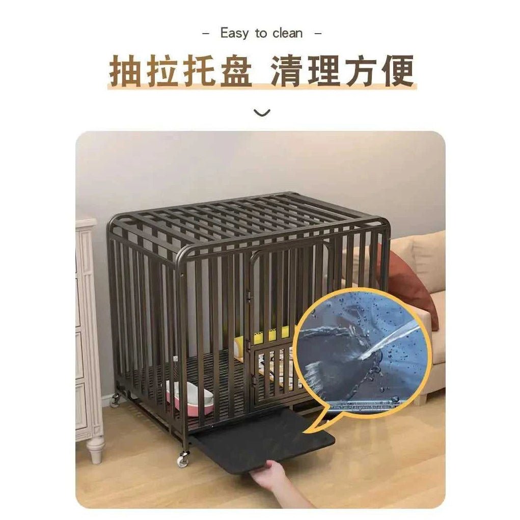 Large Dog Cages with Thickened All Square Tubes Indoor Pet Cages with Toilets Iron Cages Dog Nests - Finnigan's Play Pen