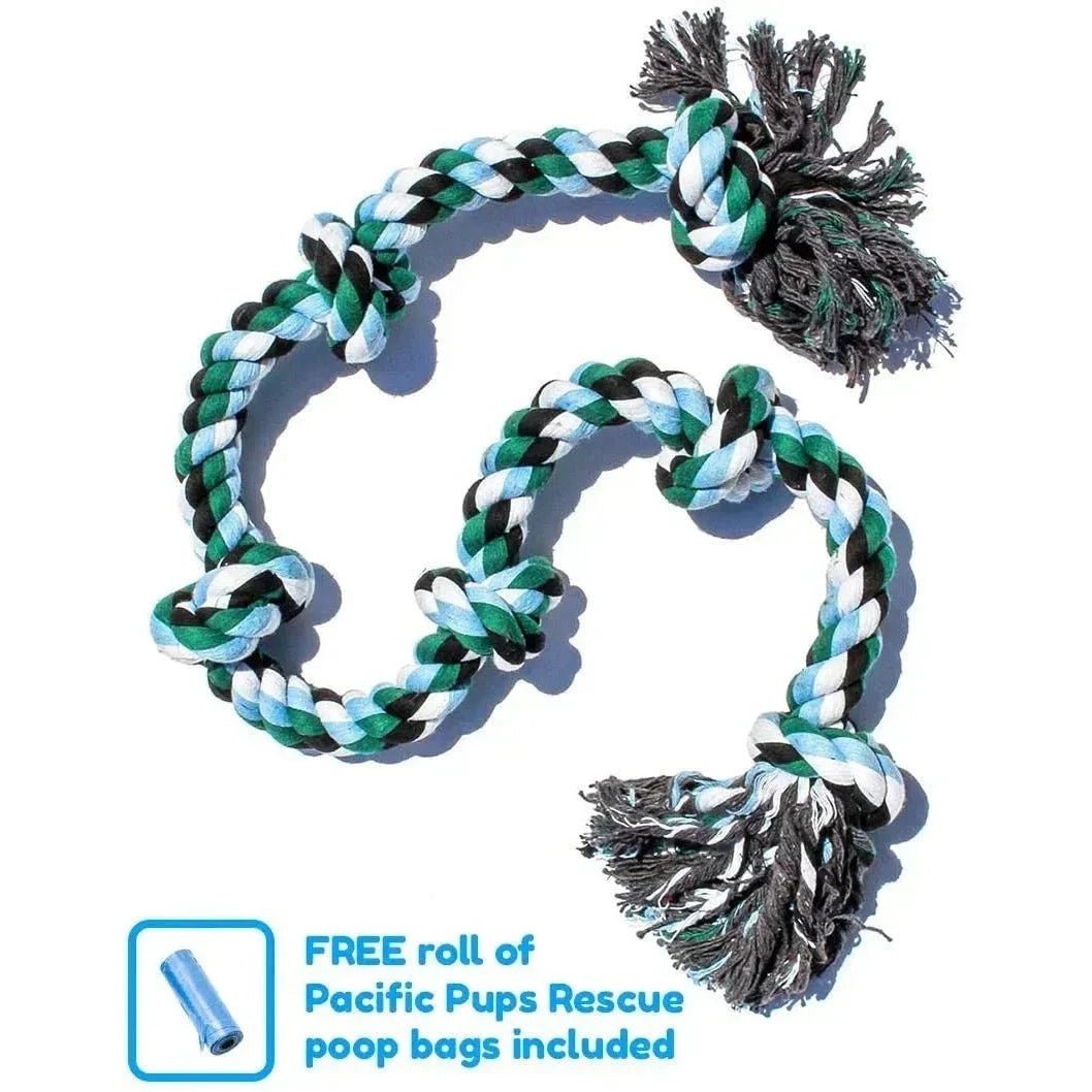 ATUBAN Giant Dog Rope Toy for Extra Large Dogs - Indestructible Dog Toy for Aggressive Chewers and Large Breeds 42IN Long 6 Knot - Finnigan's Play Pen