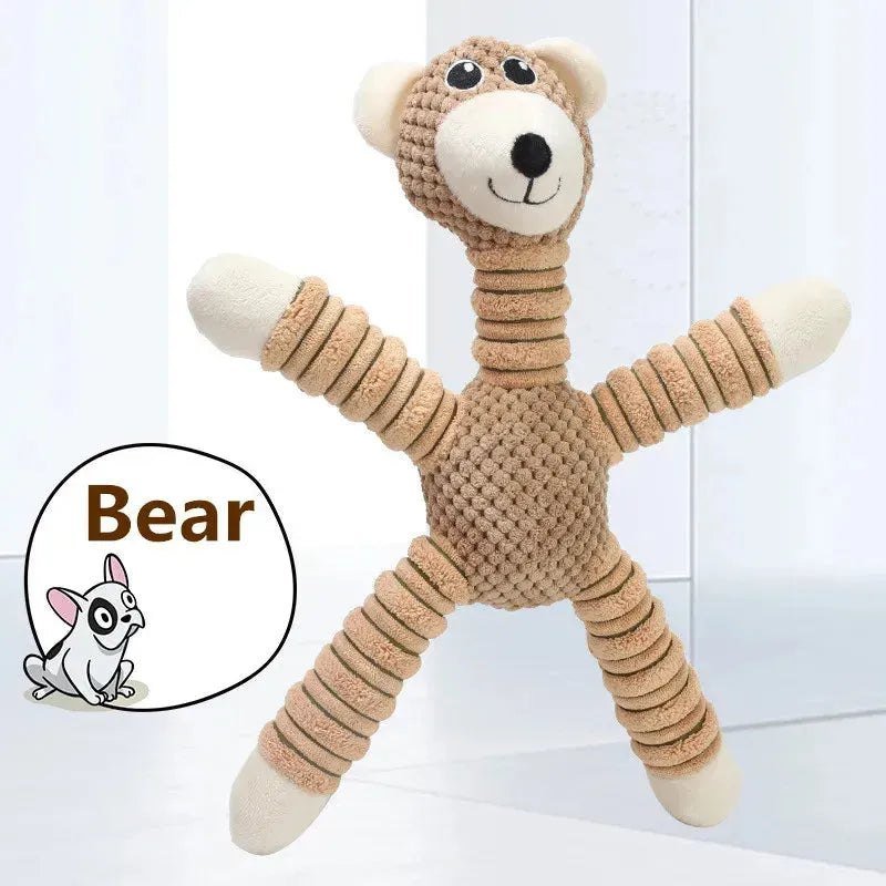 Indestructible Large Dog Sound Squeaky Toys Animals Shape Pet Soft Plush Chew Molar Training Toy Puppy Bite Teeth Dental Toys - Finnigan's Play Pen