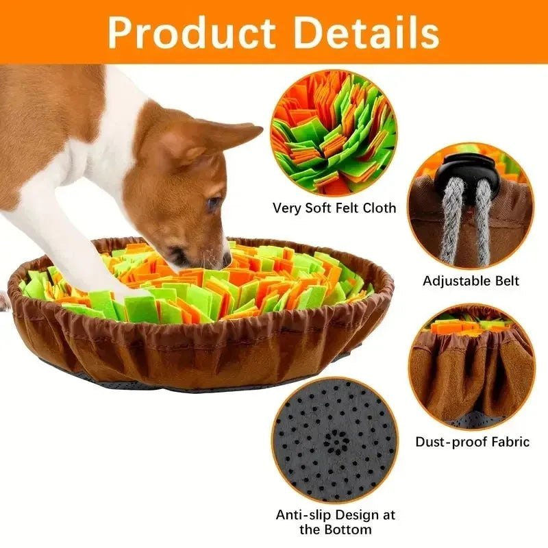 Washable Felt Pet Sniffing Pad Foldable Dog Slow Feeding Mat Toy Dog Training Snuff mat - Finnigan's Play Pen