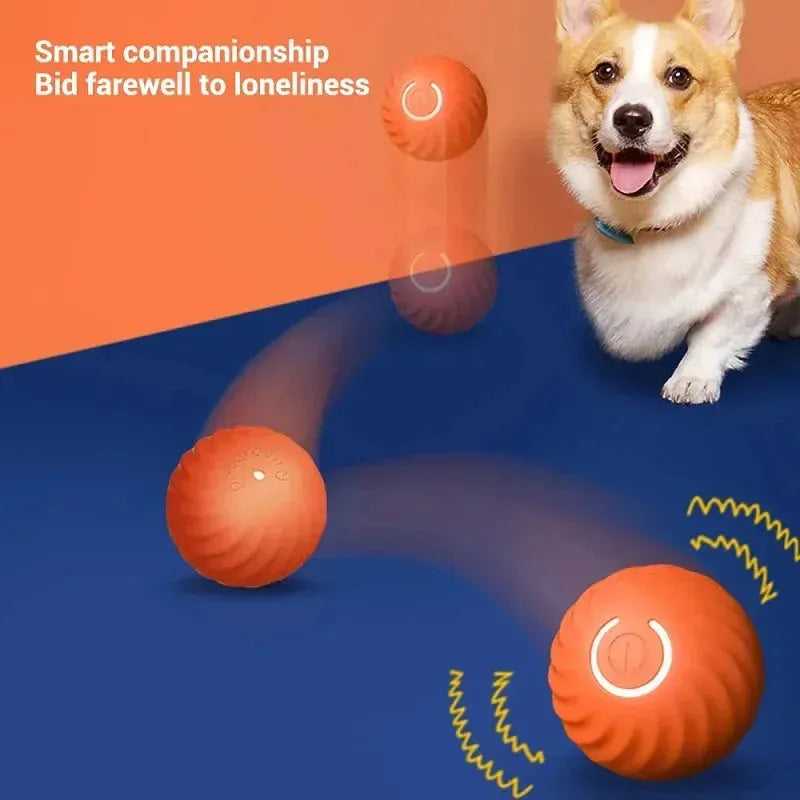 Dog Toy Ball Automatic Moving Bouncing Rolling Ball USB Smart puppy Interactive Dog Chew Toy Ball - Finnigan's Play Pen