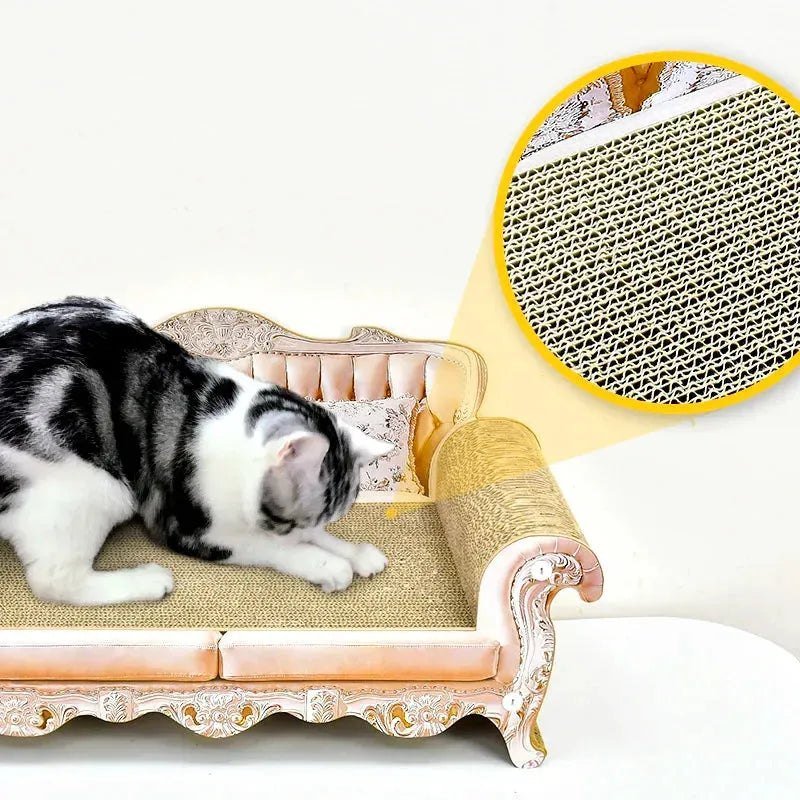 Pet furniture Cat Scratcher Sofa cat bed with scratching corrugated scratch board Large kitten couch - Finnigan's Play Pen