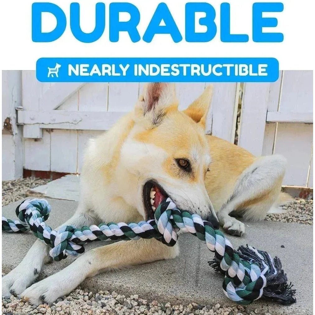 ATUBAN Giant Dog Rope Toy for Extra Large Dogs - Indestructible Dog Toy for Aggressive Chewers and Large Breeds 42IN Long 6 Knot - Finnigan's Play Pen