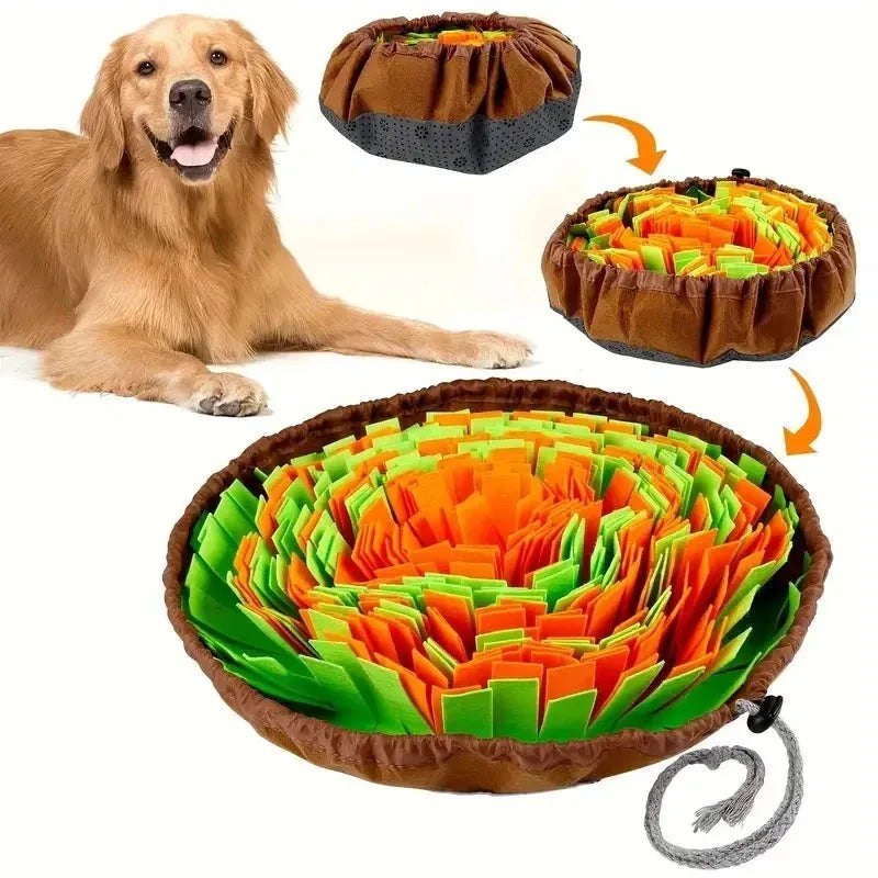 Washable Felt Pet Sniffing Pad Foldable Dog Slow Feeding Mat Toy Dog Training Snuff mat - Finnigan's Play Pen