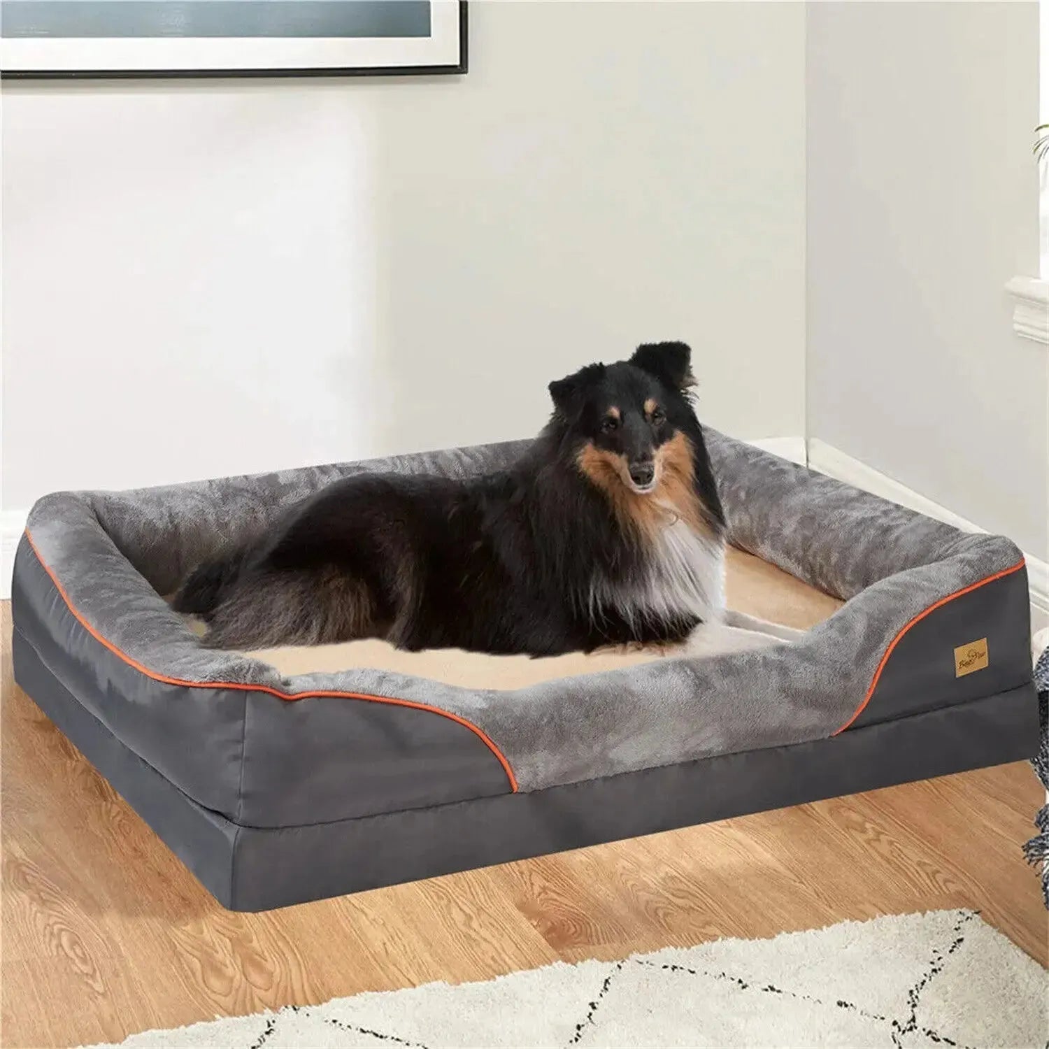 Waterproof Extra Large Orthopedic Dog Bed Sponge Foam Dog Bedding Lounge Sofa Bed - Finnigan's Play Pen
