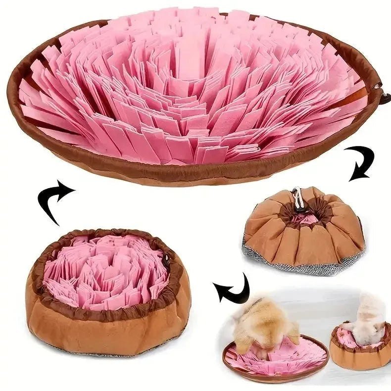 Washable Felt Pet Sniffing Pad Foldable Dog Slow Feeding Mat Toy Dog Training Snuff mat - Finnigan's Play Pen