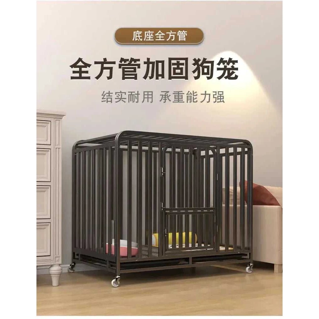 Large Dog Cages with Thickened All Square Tubes Indoor Pet Cages with Toilets Iron Cages Dog Nests - Finnigan's Play Pen