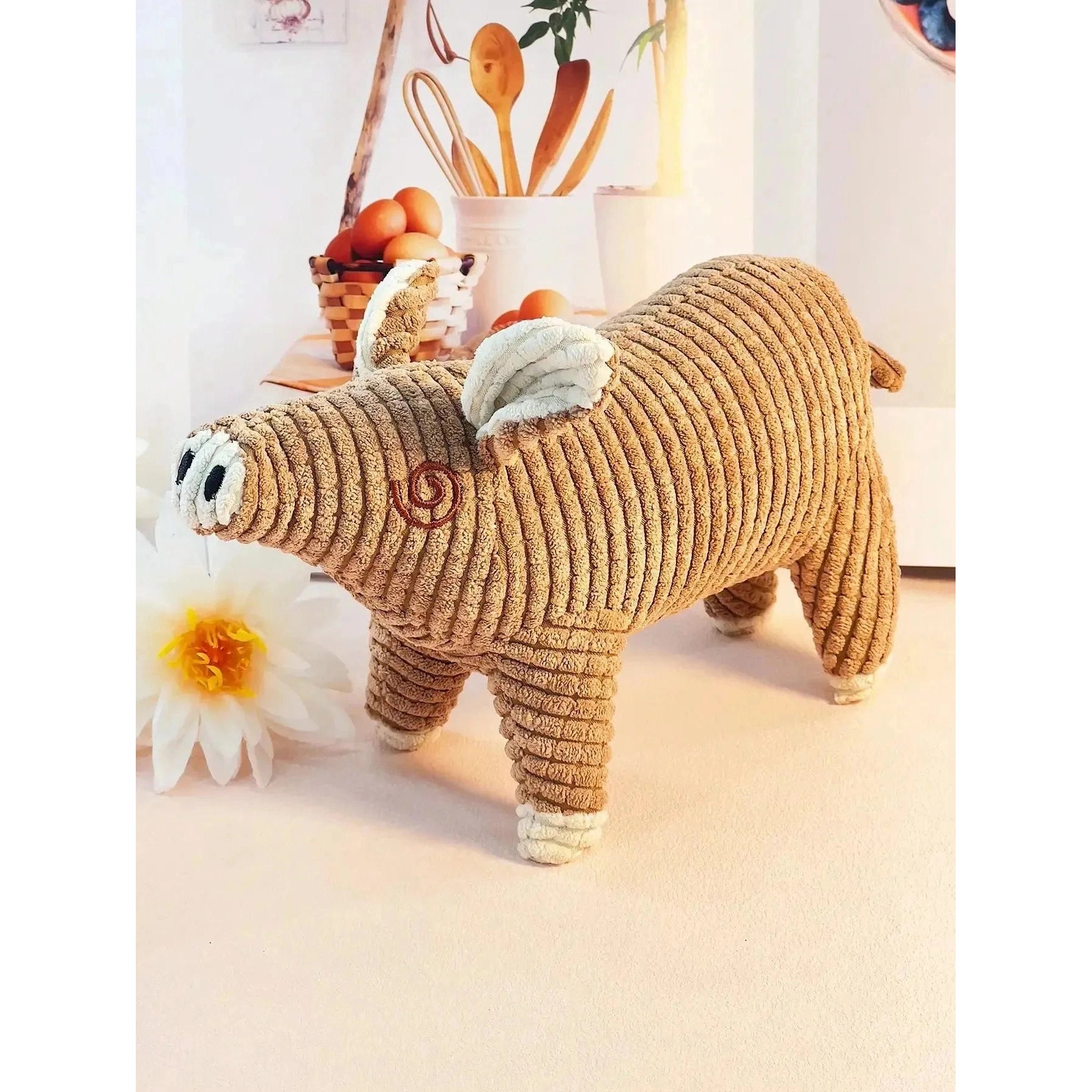 A cute cartoon pig pet plush toy dog toy relief artifact puppy grinding teeth bear from hi hi sound plush pet toys for pet use o - Finnigan's Play Pen