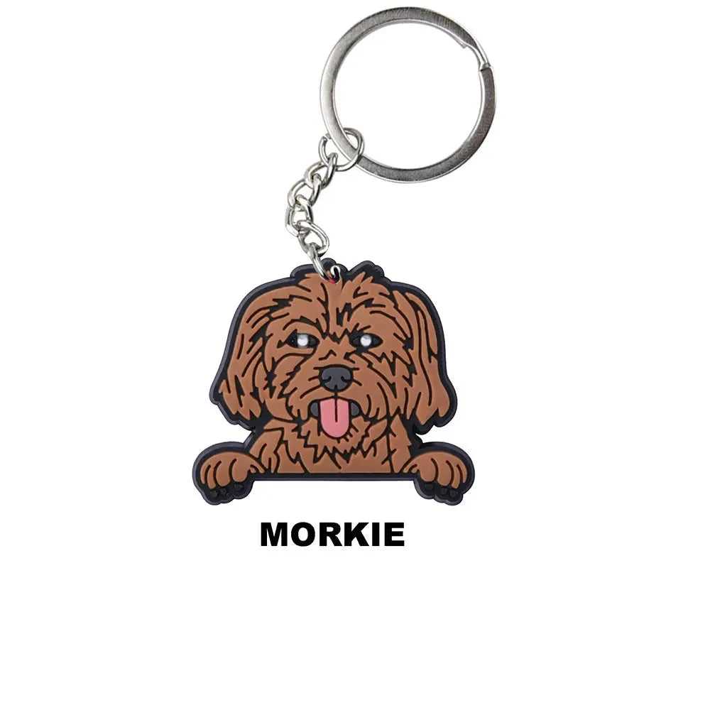 Cartoon Cool Dogs Keychains Bulldog English Springerspaniel Keyrings Maltese Greyhound Key Chains Husky Keeshond Key Rings Gifts - Finnigan's Play Pen