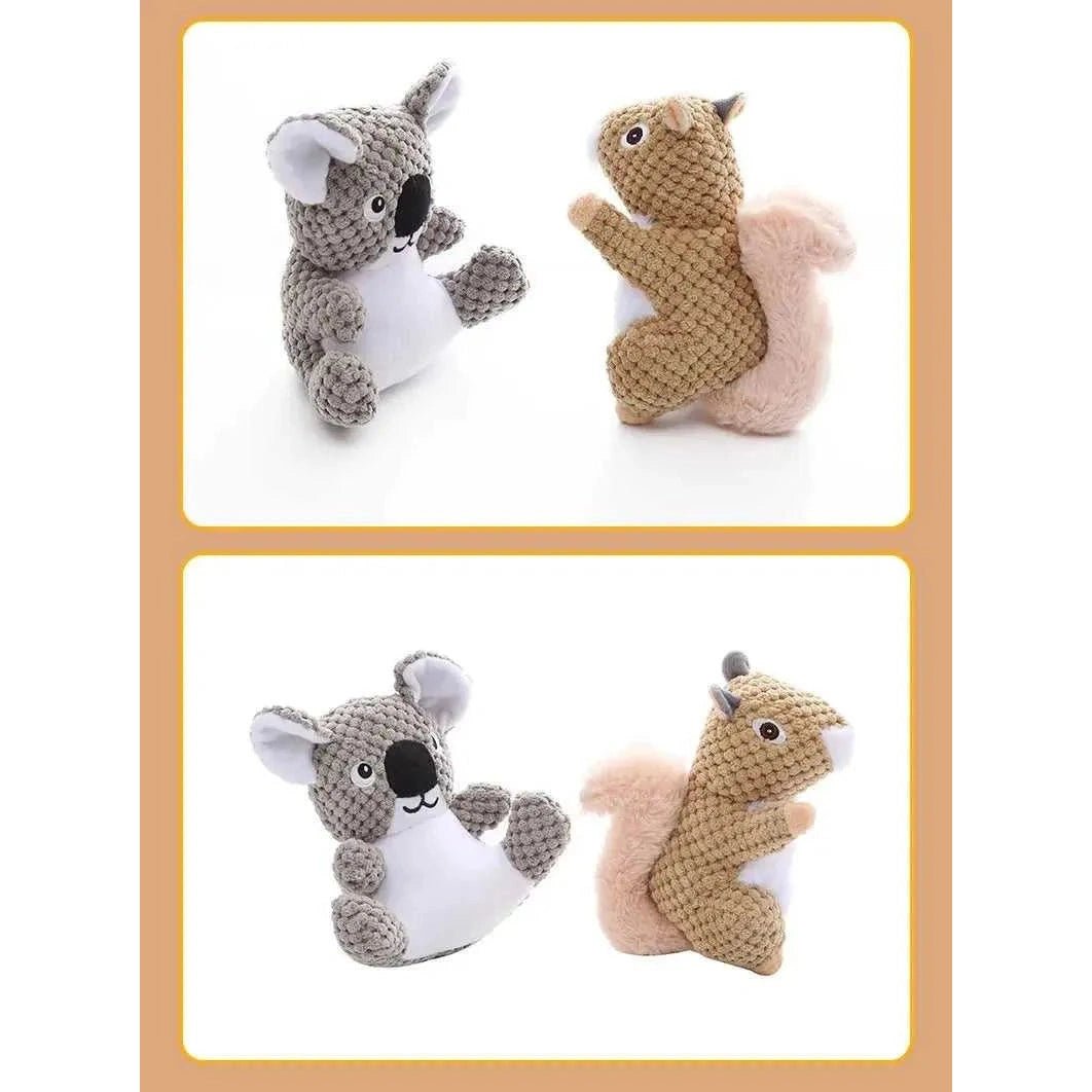 Funny Squirrel Koala Plush Dog Squeaky Toys Small Large Dogs Interactive Bite Resistant Toy Pets Accessories Supplies - Finnigan's Play Pen