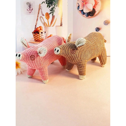 A cute cartoon pig pet plush toy dog toy relief artifact puppy grinding teeth bear from hi hi sound plush pet toys for pet use o - Finnigan's Play Pen