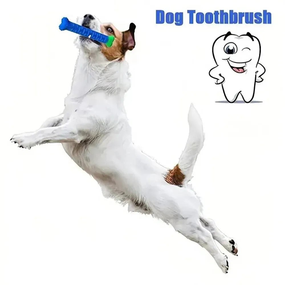 Dog Tooth Grinding Stick Food Grade Cleaning Massager Rubber Tooth Brush Chewing Toy Teeth Cleaning Pet with Slight Bite Force - Finnigan's Play Pen
