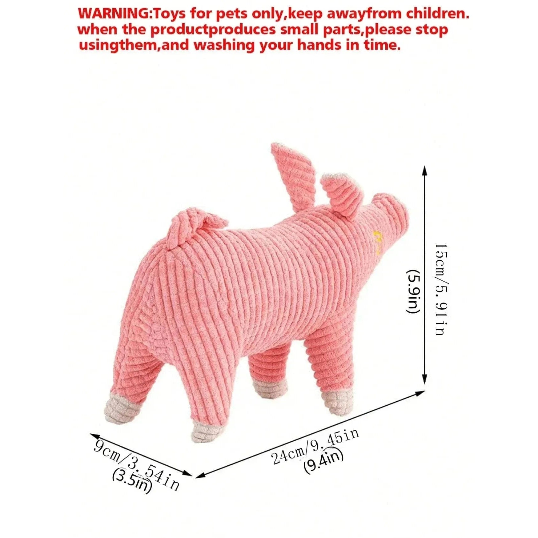 A cute cartoon pig pet plush toy dog toy relief artifact puppy grinding teeth bear from hi hi sound plush pet toys for pet use o - Finnigan's Play Pen