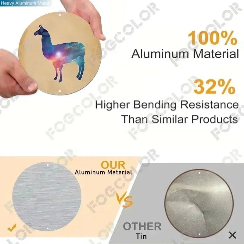 1pc 8x8inch(20x20cm) Round Aluminum Sign Spring Garden Retro Dog Wall Decor For Indoor,Office,Business,Bathroom - Finnigan's Play Pen