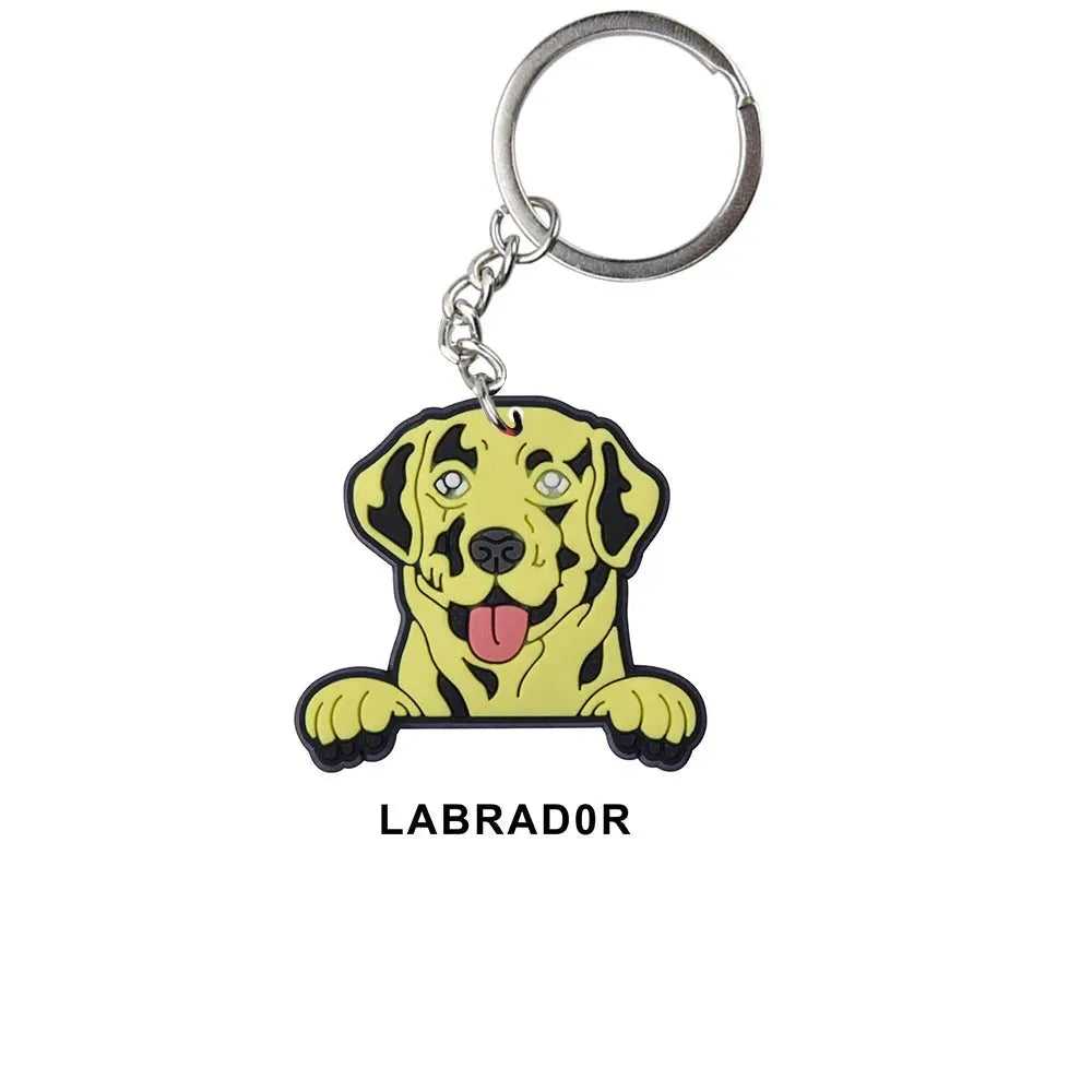 Cartoon Cool Dogs Keychains Bulldog English Springerspaniel Keyrings Maltese Greyhound Key Chains Husky Keeshond Key Rings Gifts - Finnigan's Play Pen