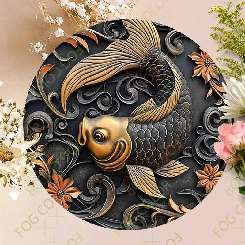 1pc 8x8inch(20x20cm) Round Aluminum Sign Metal Sign Metal Shepherd Dog Sign Sign For Home Garden Kitchen Cafe Restaurant - Finnigan's Play Pen
