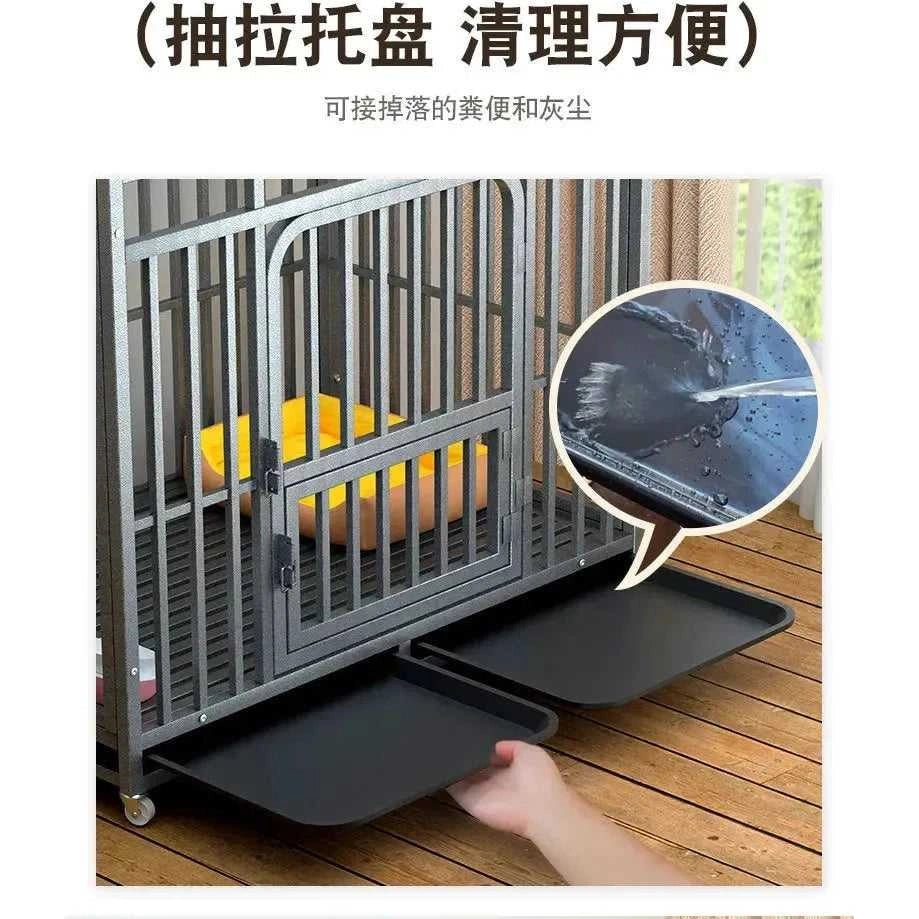 Large Dog Cages with Thickened All Square Tubes Indoor Pet Cages with Toilets Iron Cages Dog Nests - Finnigan's Play Pen