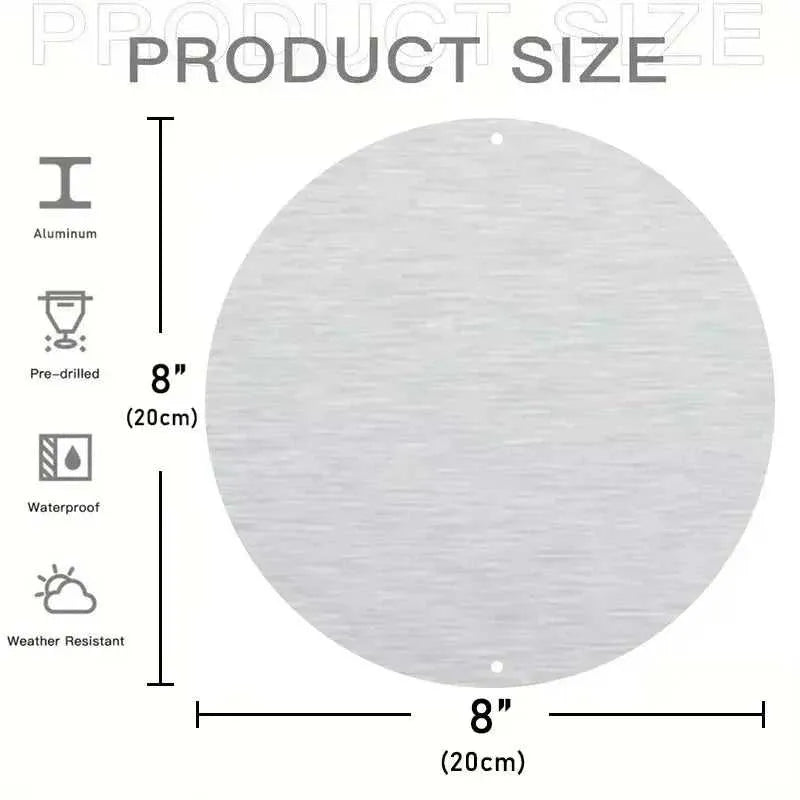 1pc 8x8inch(20x20cm) Round Aluminum Sign Metal Sign Metal Shepherd Dog Sign Sign For Home Garden Kitchen Cafe Restaurant - Finnigan's Play Pen