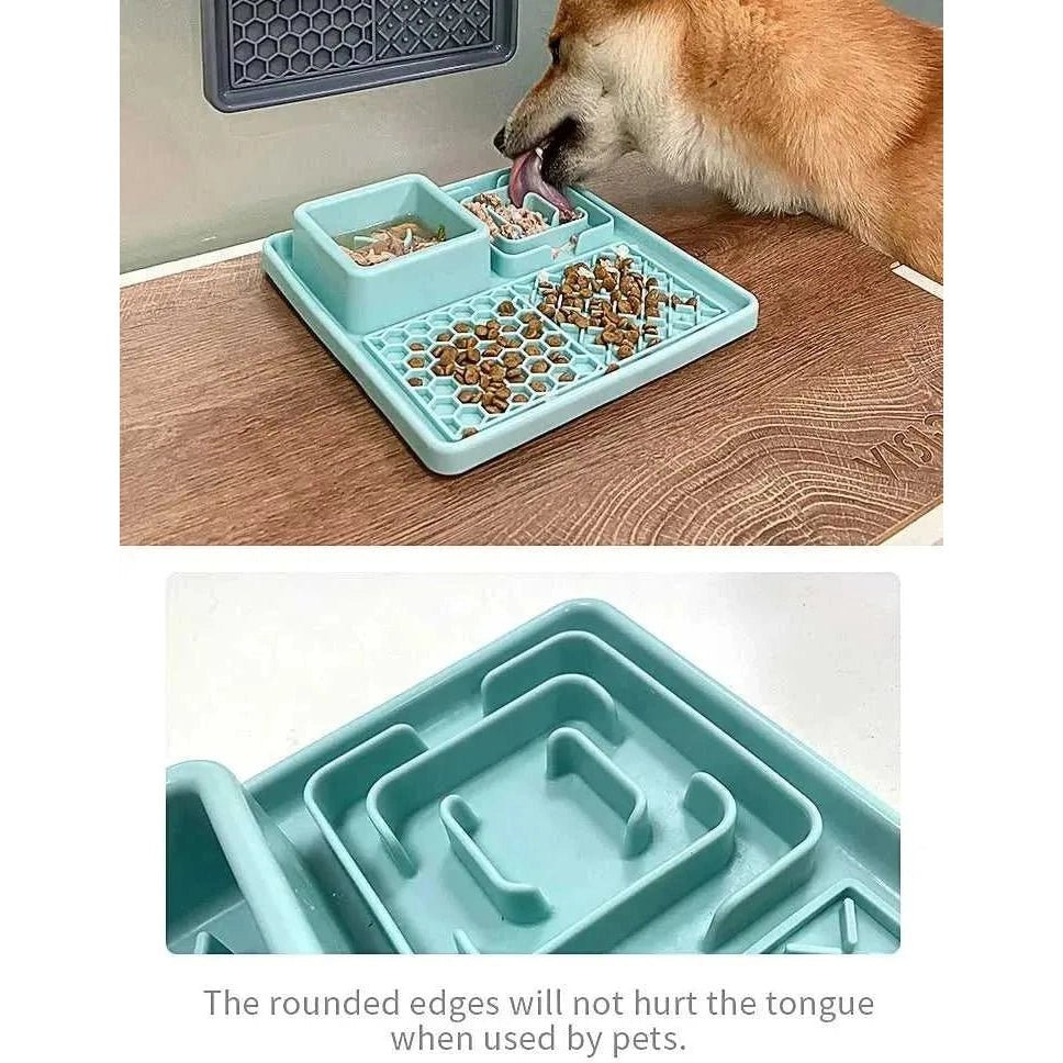 New Pet Dog Cat Tableware Anti - choking Bowl Food Grade Organosilicon Suction Cup Multifunctional Slow Food Mat Dog Licking Mat - Finnigan's Play Pen
