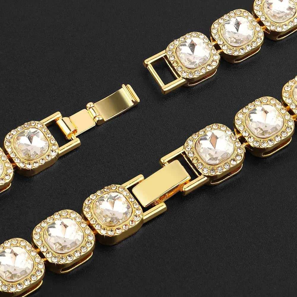 Bling Diamond Dog Chain Collar Crystal Rhinestone Pet Necklace Collar Luxury Shining Collars for Small Medium Dogs Cat