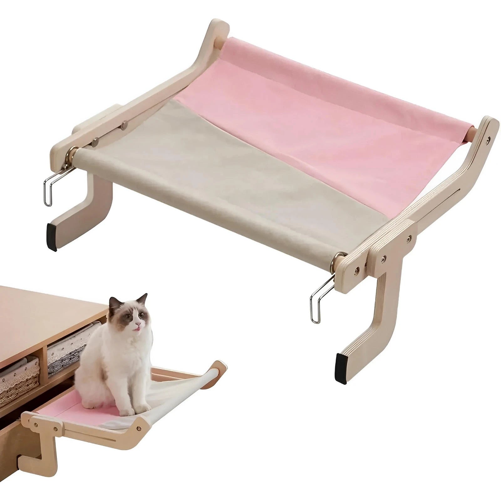 Bedside Bed Pet Nest Window Hanging Cat Bed Portable Removable Balcony Cat Hanging Hammock  - Finnigan's Play Pen