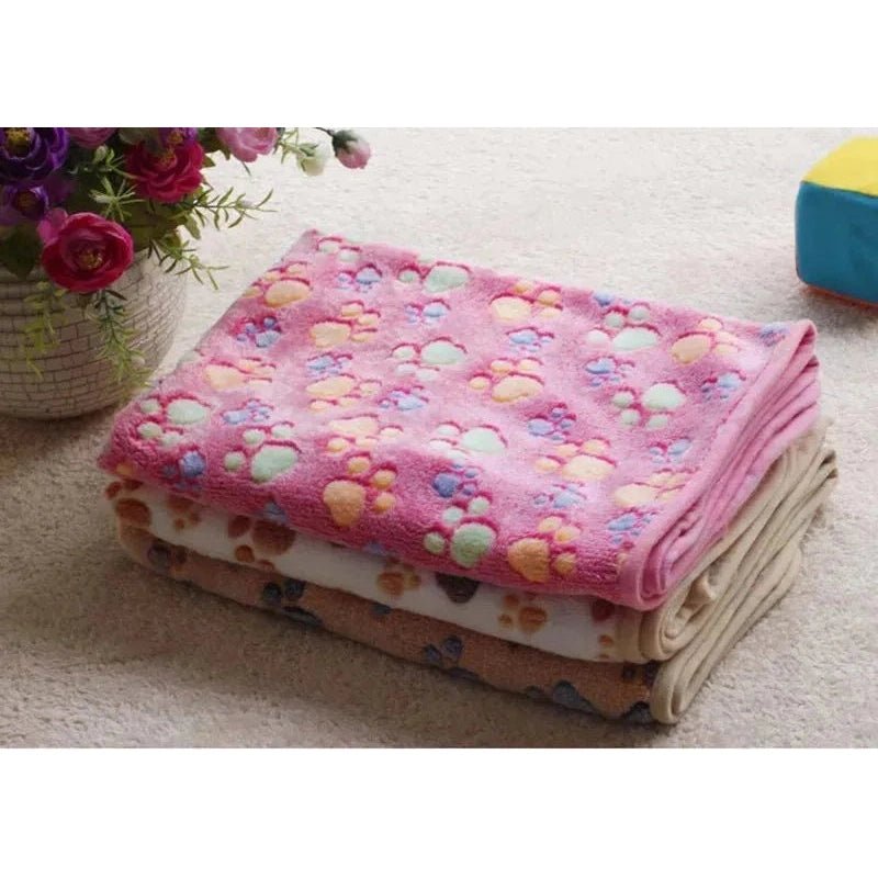3 Sizes Cute Warm Pet Bed Mat Cover Towel Handcrafted Cat Dog Fleece Soft Blanket for Small Medium Large dogs Puppy Pet Supplies - Finnigan's Play Pen