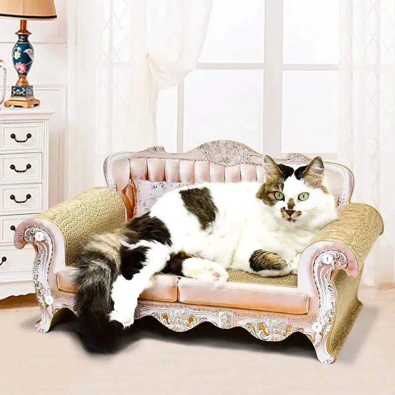 Pet furniture Cat Scratcher Sofa cat bed with scratching corrugated scratch board Large kitten couch - Finnigan's Play Pen