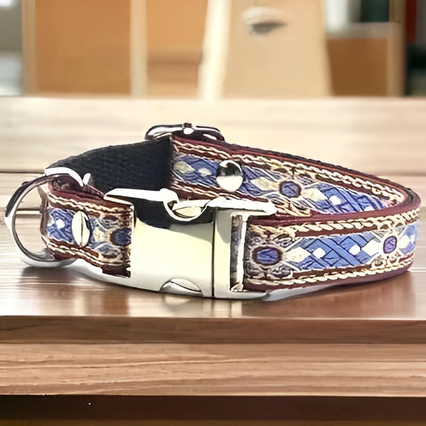 Bespoke Elegance Custom Cotton Pup Collar with Engraved Charm - Finnigan's Play Pen