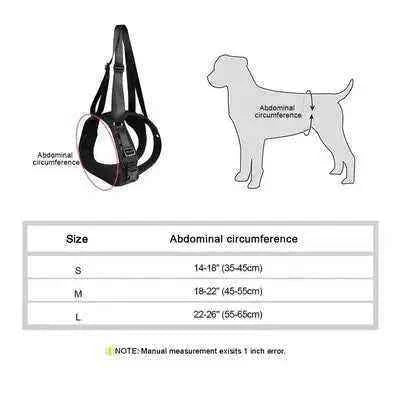 Black Dog Split Lift Harness: Support & Style for Dogs of All Sizes