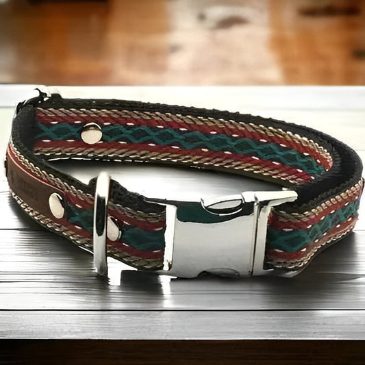 Designer Paws: Stylish Handcrafted Cotton Collar for Medium Dogs - Finnigan's Play Pen