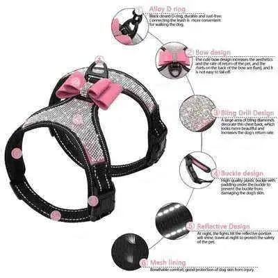 Didog Reflective Sparkle Dog Harness - Finnigan's Play Pen