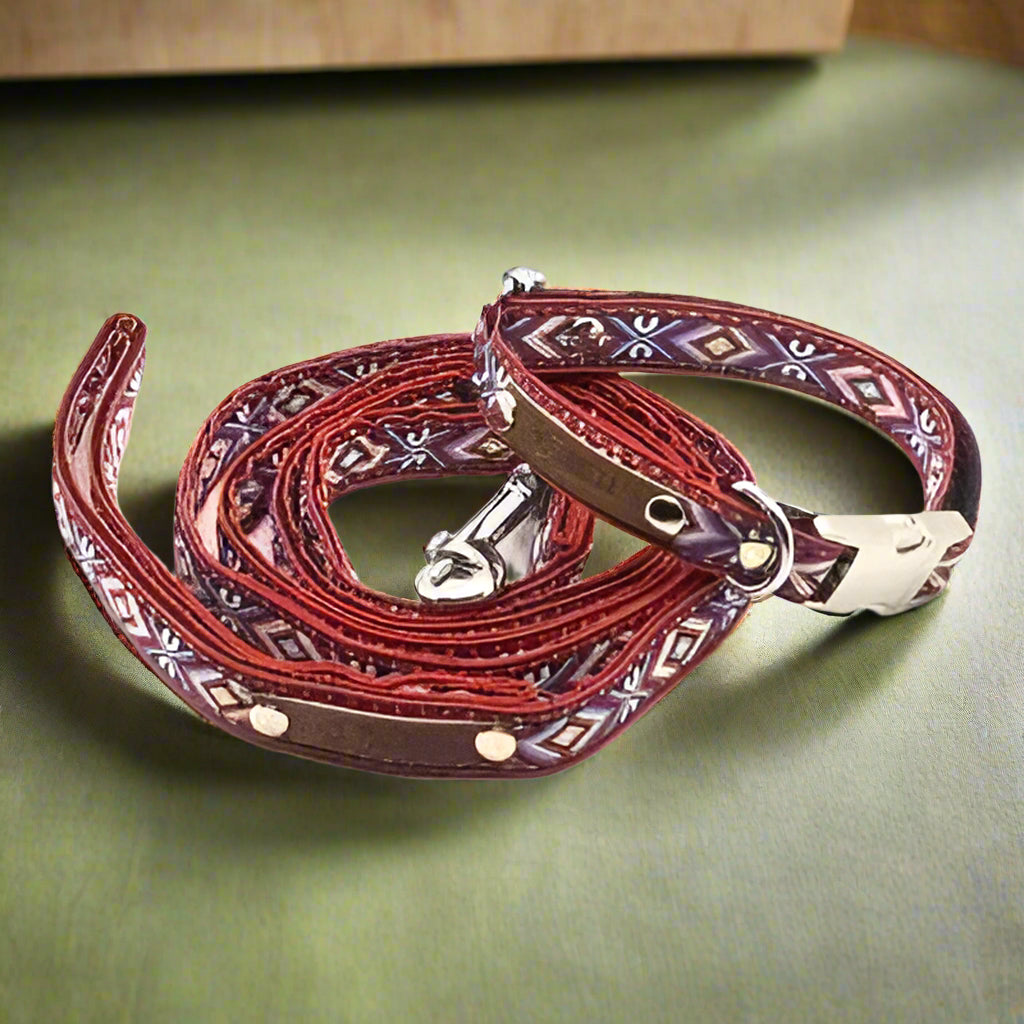 Engraved Charm Cotton Dog Collar by No.29s - Finnigan's Play Pen