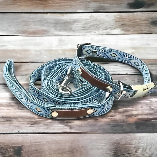 Finnigan's Personalised Designer Cotton Dog Collar Set for Small Breeds - Finnigan's Play Pen