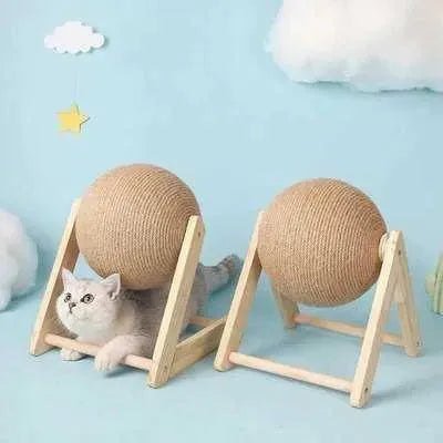 "Happy Cat Single - Layer Scratch Post: Scratch - Free Home Guarantee!" - Finnigan's Play Pen