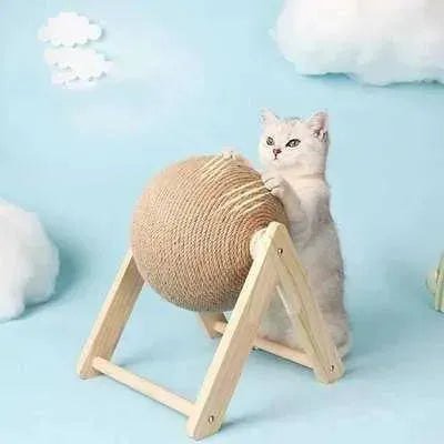 "Happy Cat Single - Layer Scratch Post: Scratch - Free Home Guarantee!" - Finnigan's Play Pen
