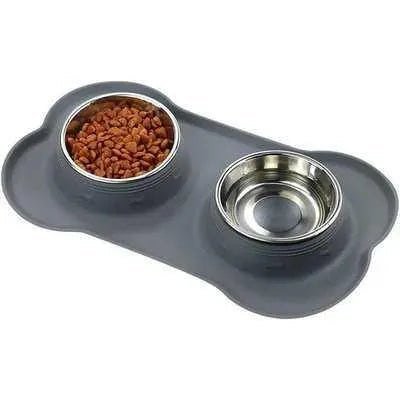 Marble Silicone Dog Bowl Set - Finnigan's Play Pen
