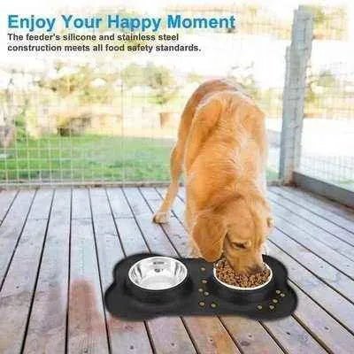 Marble Silicone Dog Bowl Set - Finnigan's Play Pen