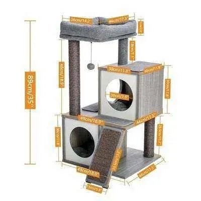 PAWZ Road Deluxe Cat Tree Condo - Finnigan's Play Pen