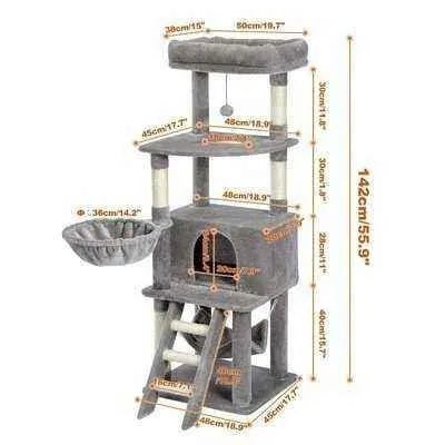 PAWZ Road Deluxe Cat Tree Condo - Finnigan's Play Pen