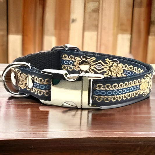 "Personalised Hand Made Chic Cotton Collar for Small Breeds" - Finnigan's Play Pen